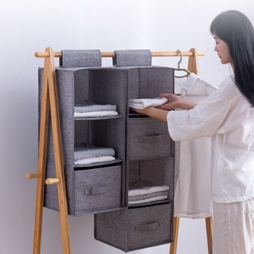 3/4/5 Layer Hanging Organiser Clothes Storage Wardrobe Garment Shelves Shoe Tidy