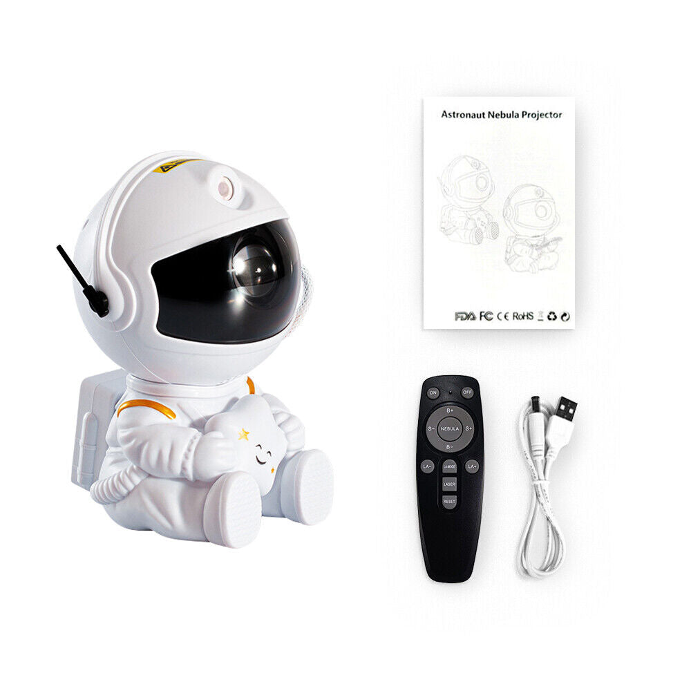 LED Galaxy Astronaut Projector USB Light Starry Nebula Night Bedside Table Lamps