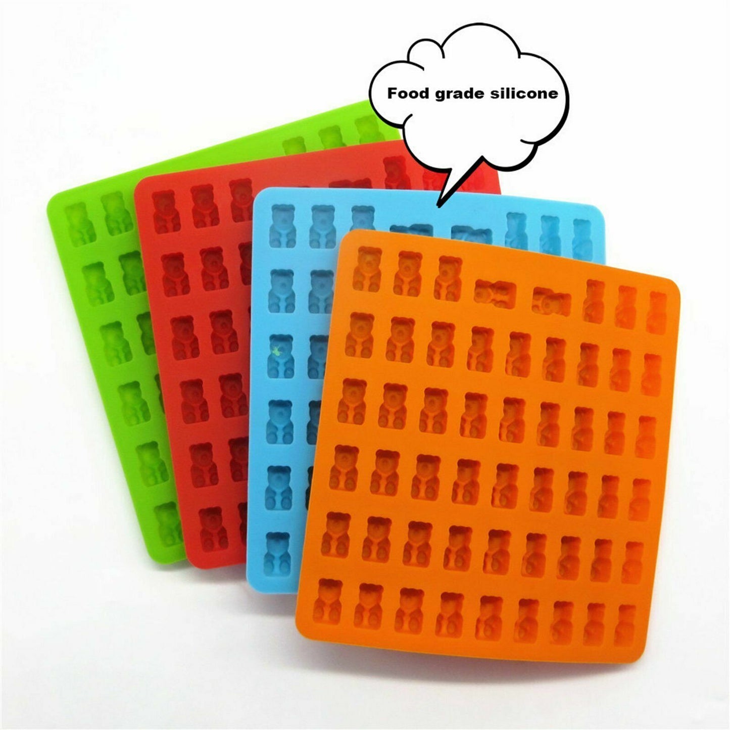 53 Cavity Silicone Gummy Bear Mold Candy Chocolate Jelly Ice Chocolate Moulds AU
