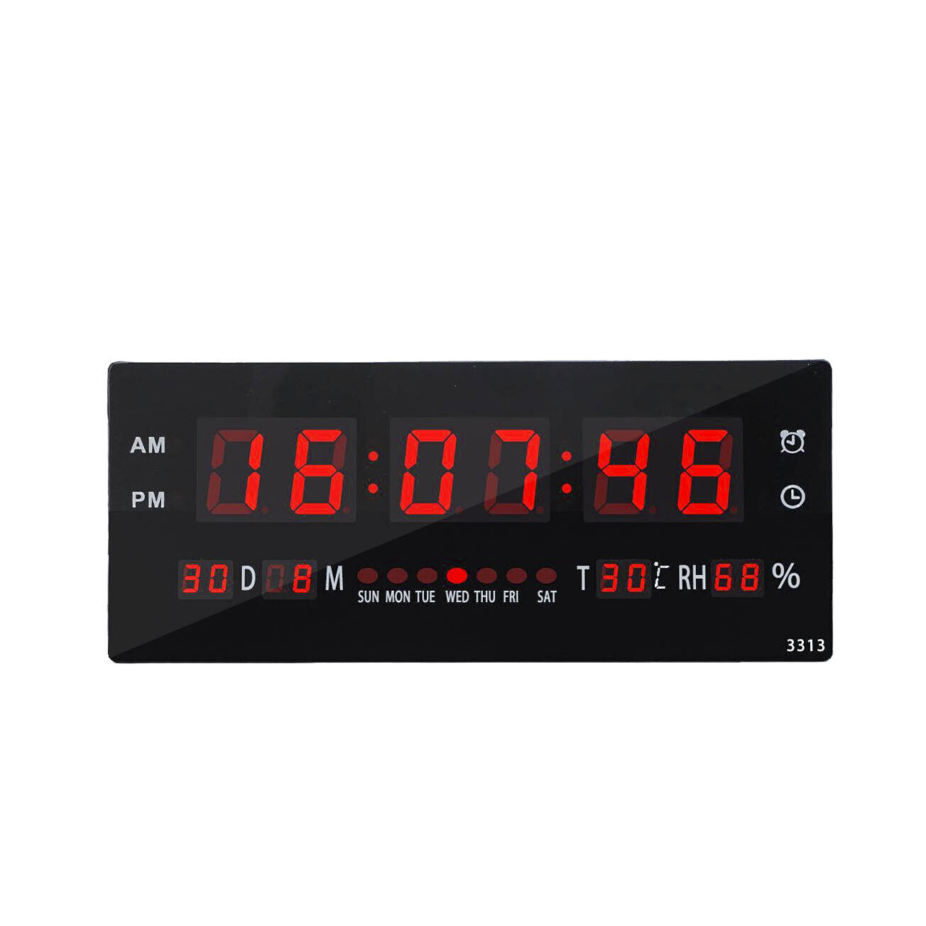 Digital Home Large Big Jumbo LED Wall Desk Clock With Calendar Temperature