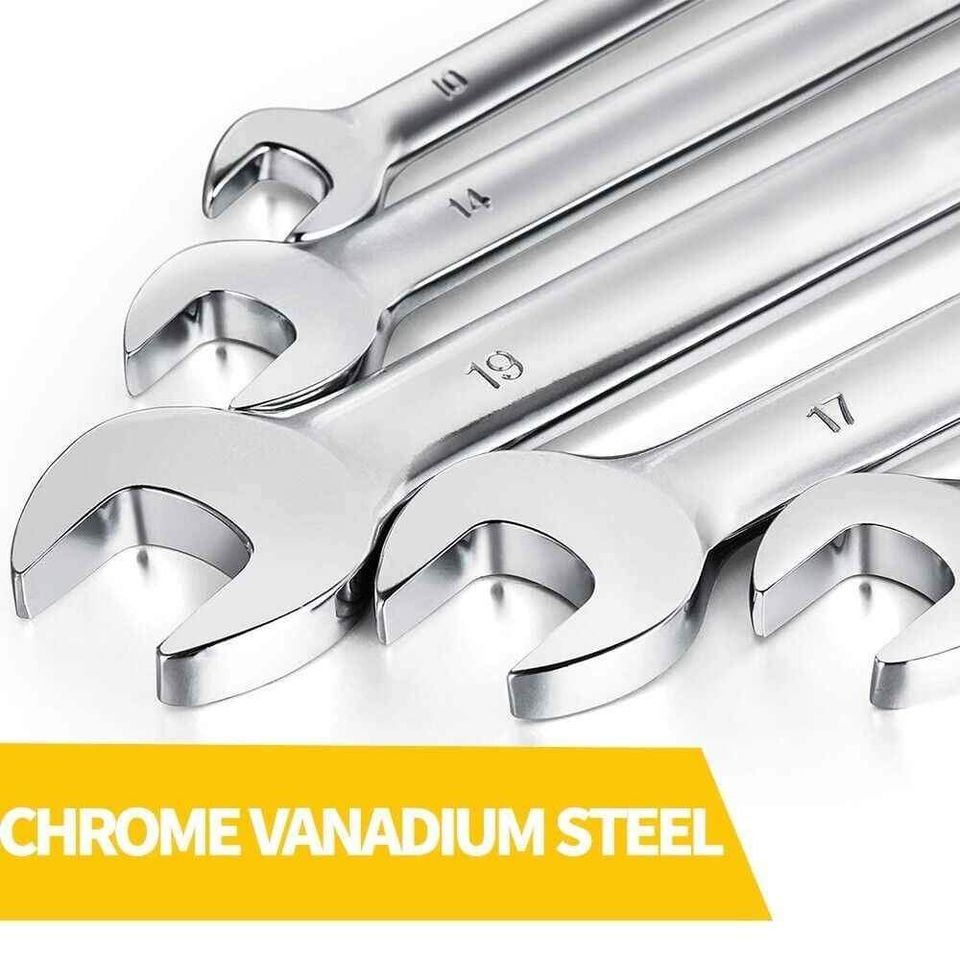 20-Piece SAE and Metric Ratcheting Combination Wrench Set