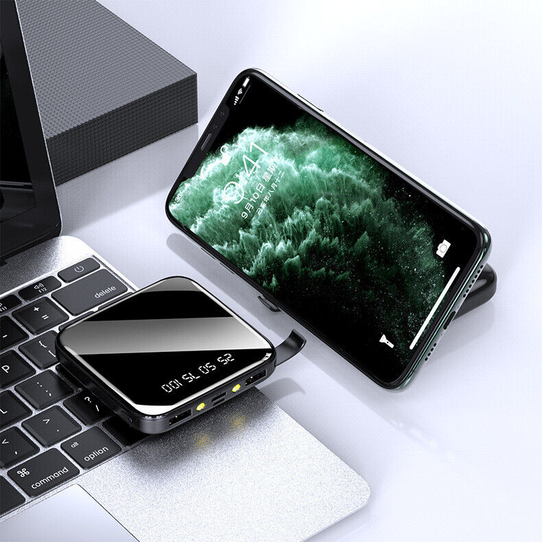 Power Bank Mini Portable 10000 Mah 2USB Type-C Fast charger Battery Power Bank