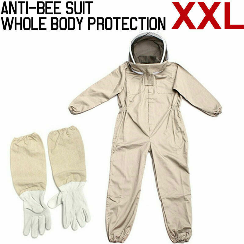 Beekeeping Suit Bee Suit Heavy Duty with Leather Ventilated Keeping Gloves