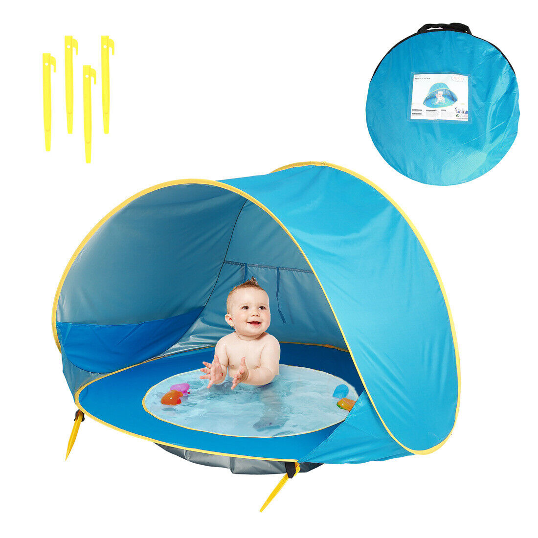 Outdoor Foldable Beach Tent Portable Sun' Shade Shelter Pool for Kids Baby Toys