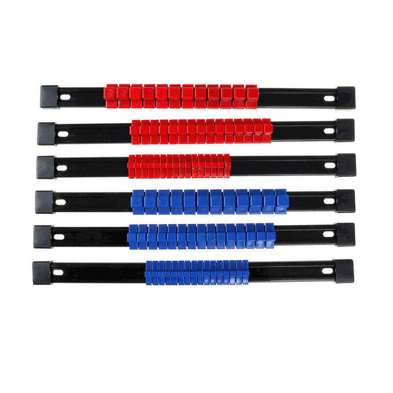 6Pc Socket Holder Sockets Storage Rail Rack Organizer Mountable Sliding AU