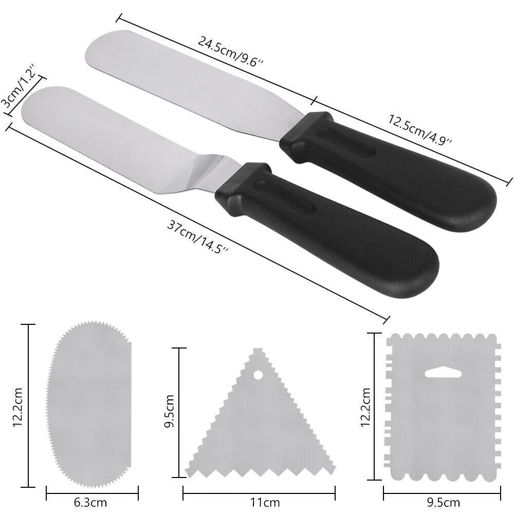 170Pcs Cake Decorating Kit Turntable Rotating Baking Flower Icing Piping Nozzles