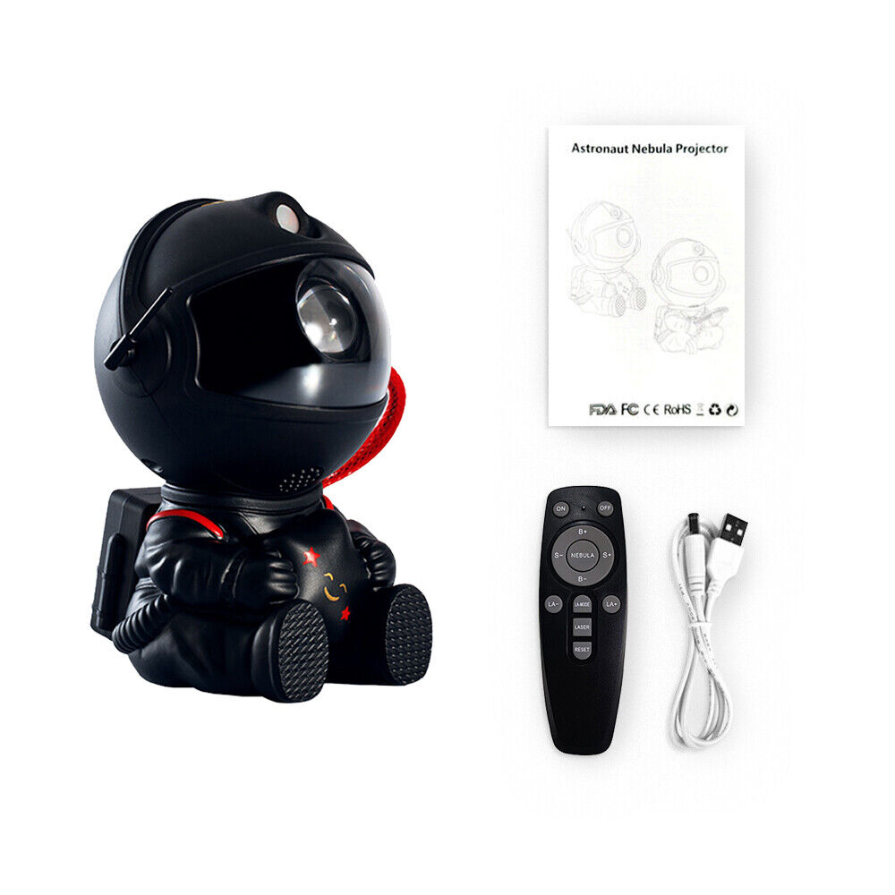 LED Galaxy Astronaut Projector USB Light Starry Nebula Night Bedside Table Lamps