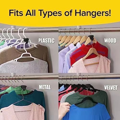 Triangle Clothes Hanger Connector Hooks Triple Closet Space 18PCS