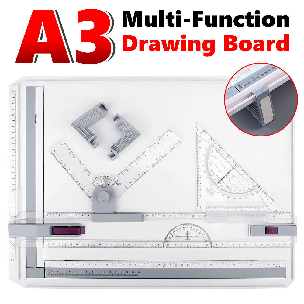 PRO A3 Drawing Board Table with Parallel Motion and Adjustable Angle Drafting au