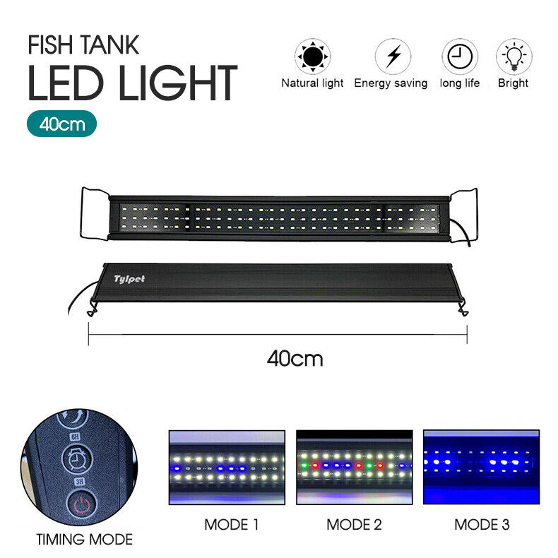 40/60/90Aquarium Light Lighting Full Spectrum Aqua Plant Fish Tank Bar LED Lamp
