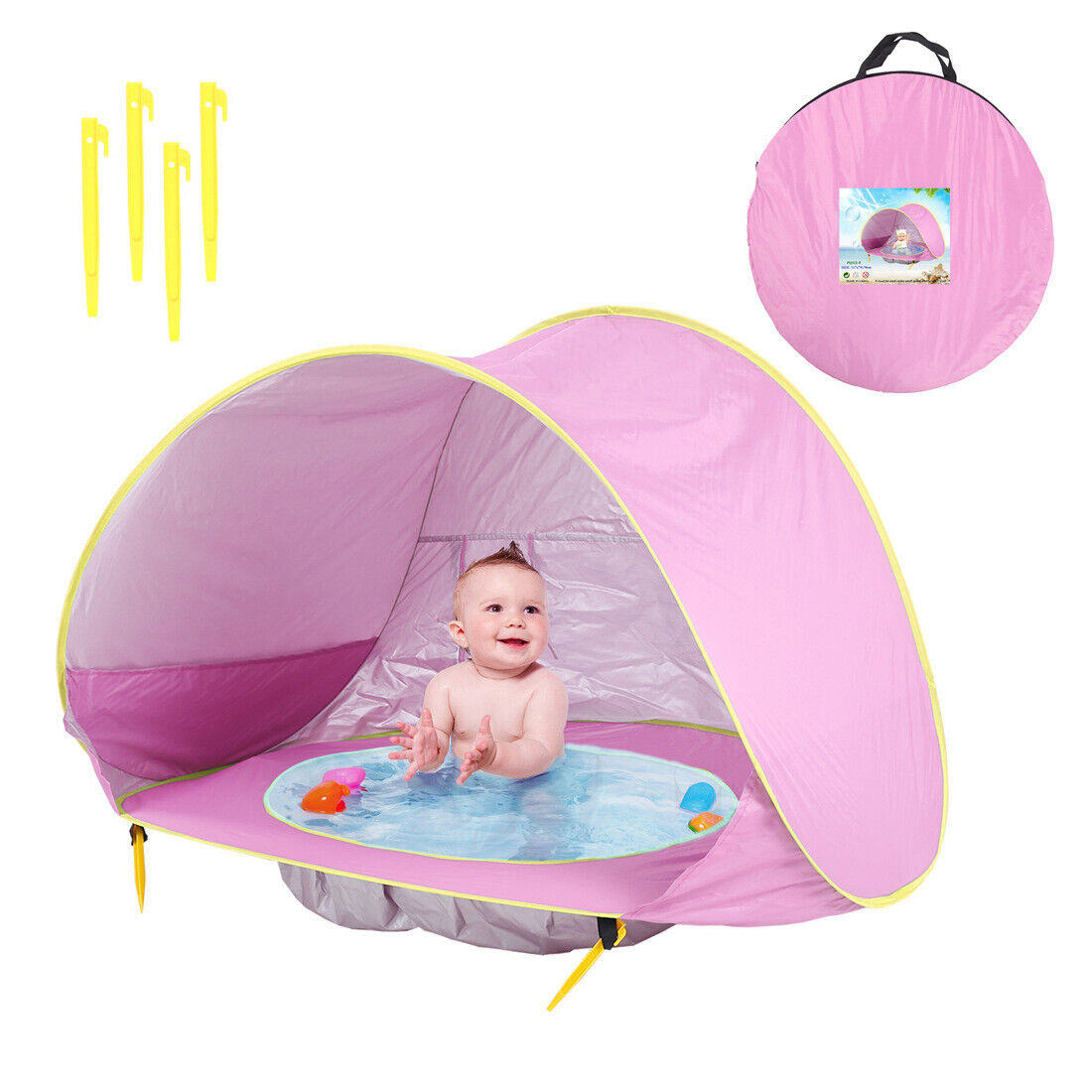Outdoor Foldable Beach Tent Portable Sun' Shade Shelter Pool for Kids Baby Toys