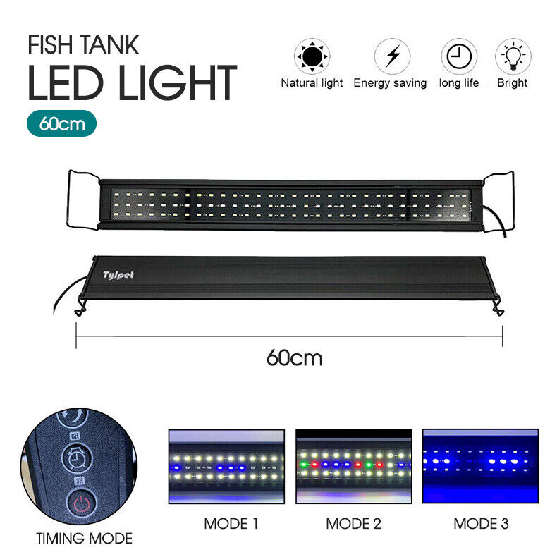 40/60/90Aquarium Light Lighting Full Spectrum Aqua Plant Fish Tank Bar LED Lamp