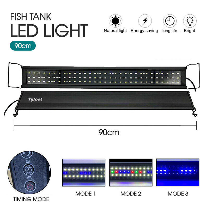 40/60/90Aquarium Light Lighting Full Spectrum Aqua Plant Fish Tank Bar LED Lamp