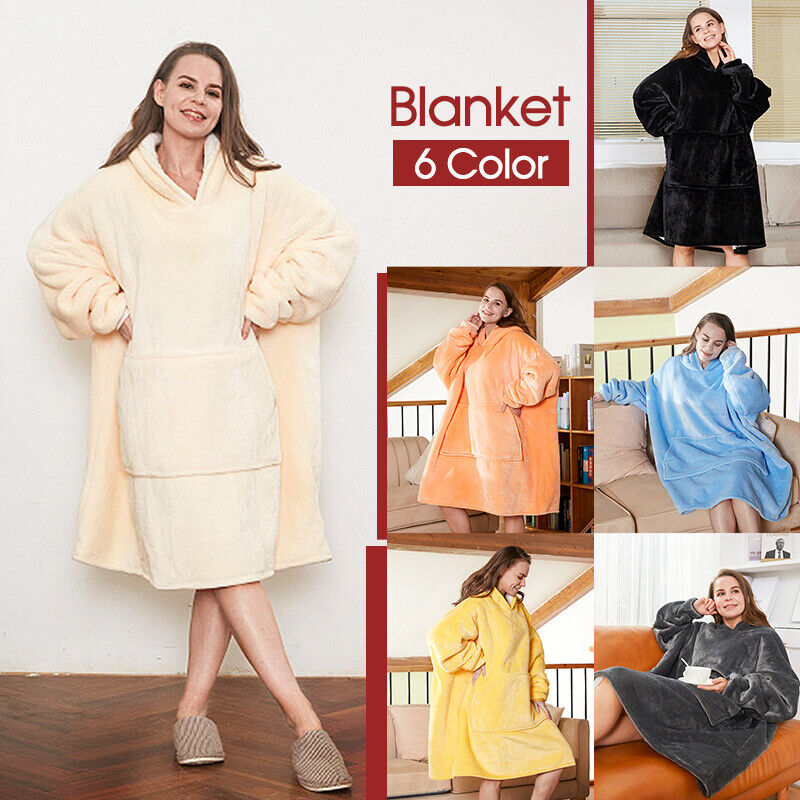 Oversize Plush Warm Blanket Ultra Comfy Giant Sweatshirt Huggle Fleece AU