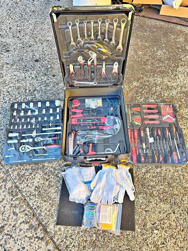 1180pieces Tool Box Trolley Tool Set Portable Tool Kit DIY Hand Tool Set