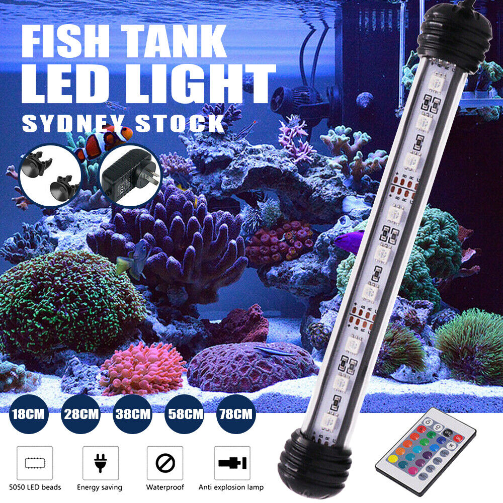 Aquarium Fish Tank Pond 5050 LED Strip RGB Lights Bar Lamp Submersible Light AU