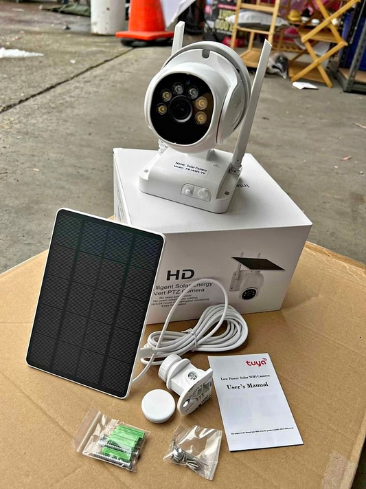 2K Solar Security Cameras Wireless Outdoor with 14 Spotlights IP65 Waterproof Night Vision