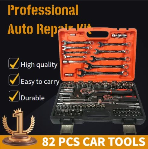 82 PCS Car Repair Tools Socket Wrench Set