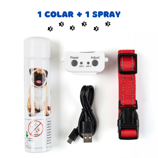 Spray Collar USB Rechargeable Set Dog Citronella AntiBark Stop Barking Humane
