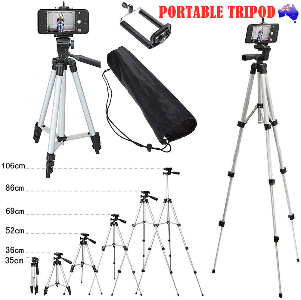 106cm Adjustable Camera Tripod Mount Stand Phone Holder for Samsung Universal AU