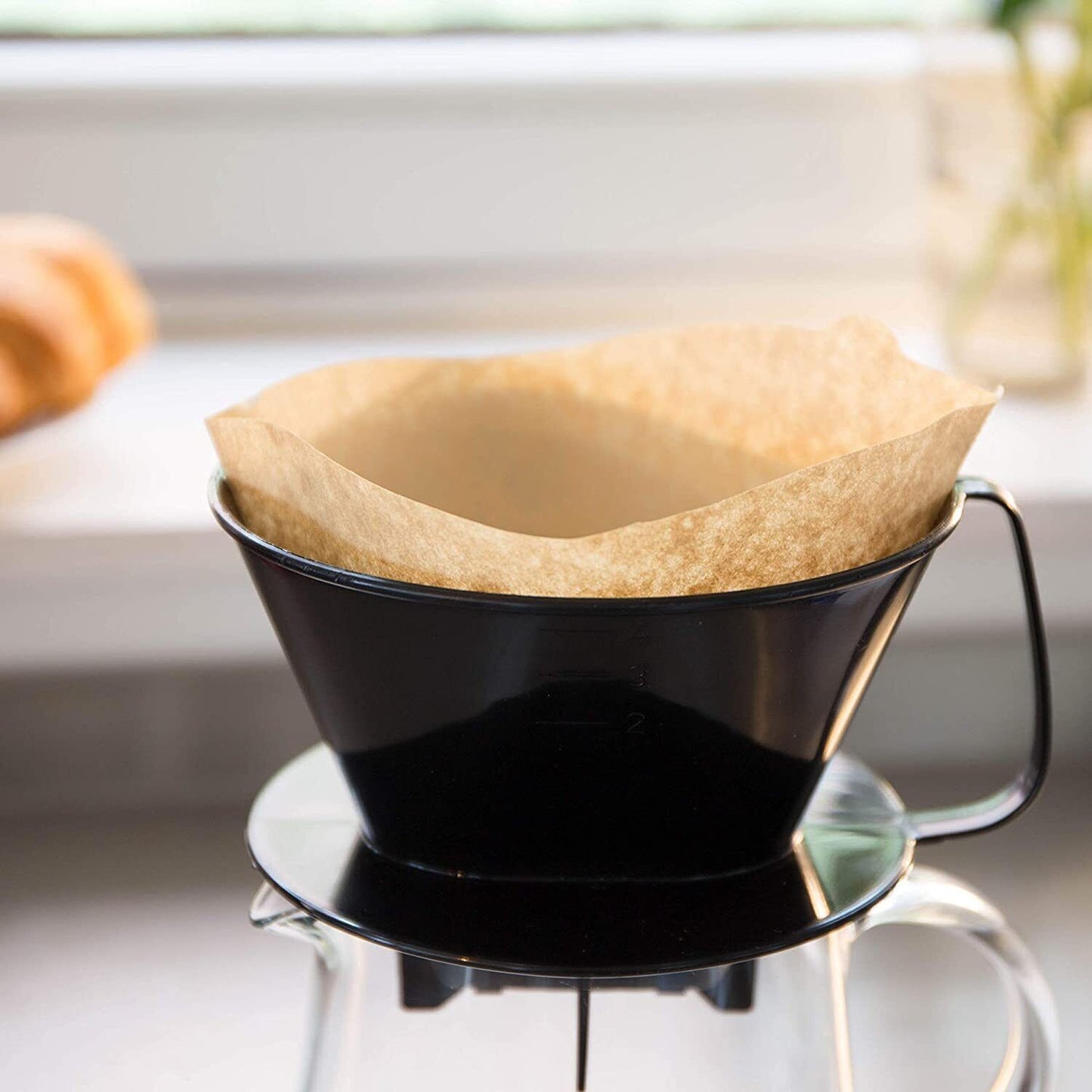 100Pcs Coffee Filter Paper Original Natural Unbleached Wooden Drip Paper