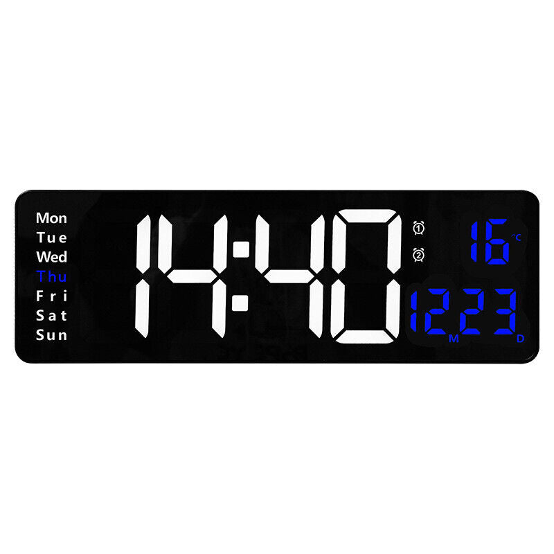LED Large Big Jumbo Wall Desk Clock Digital Display With Calendar Temperature AU