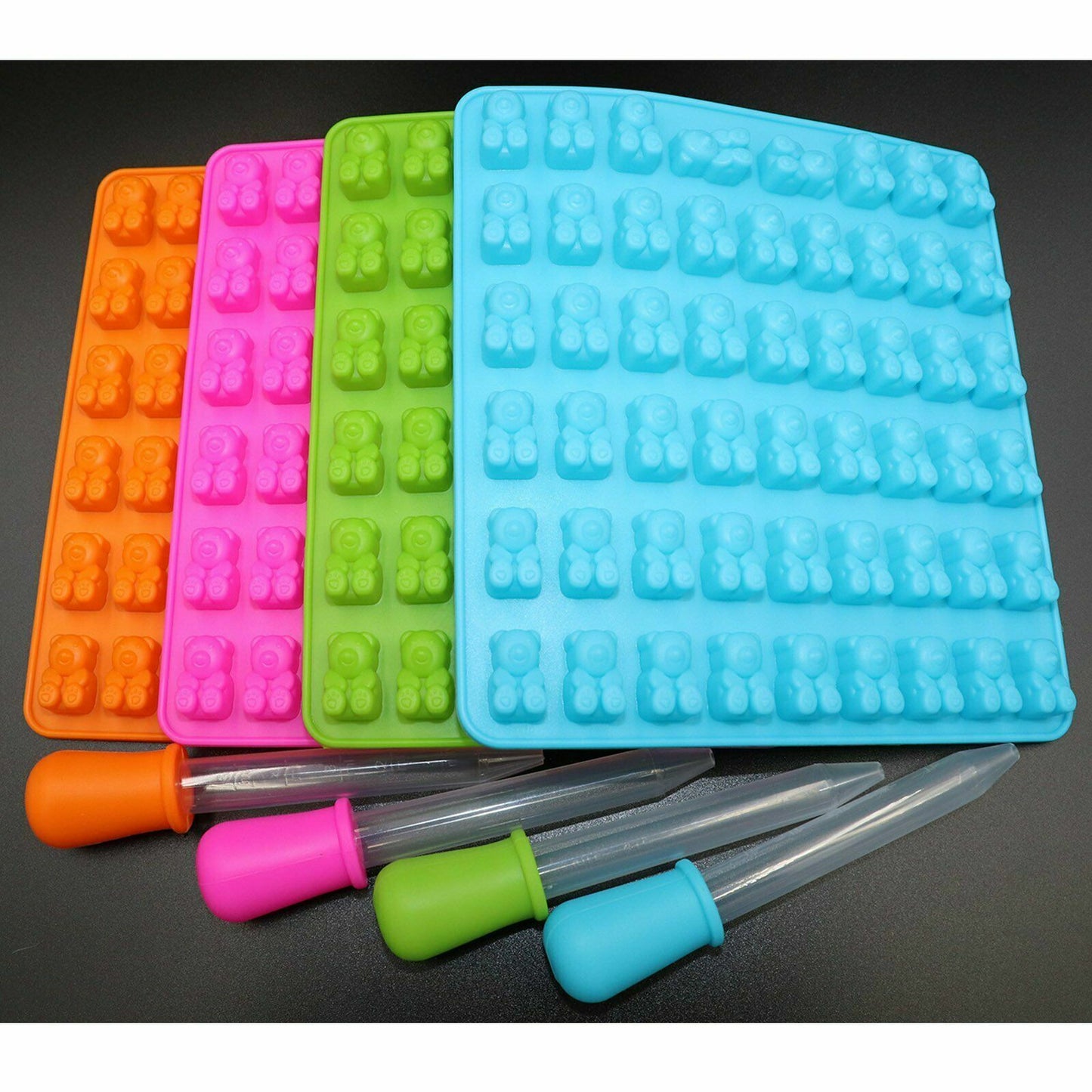 53 Cavity Silicone Gummy Bear Mold Candy Chocolate Jelly Ice Chocolate Moulds AU
