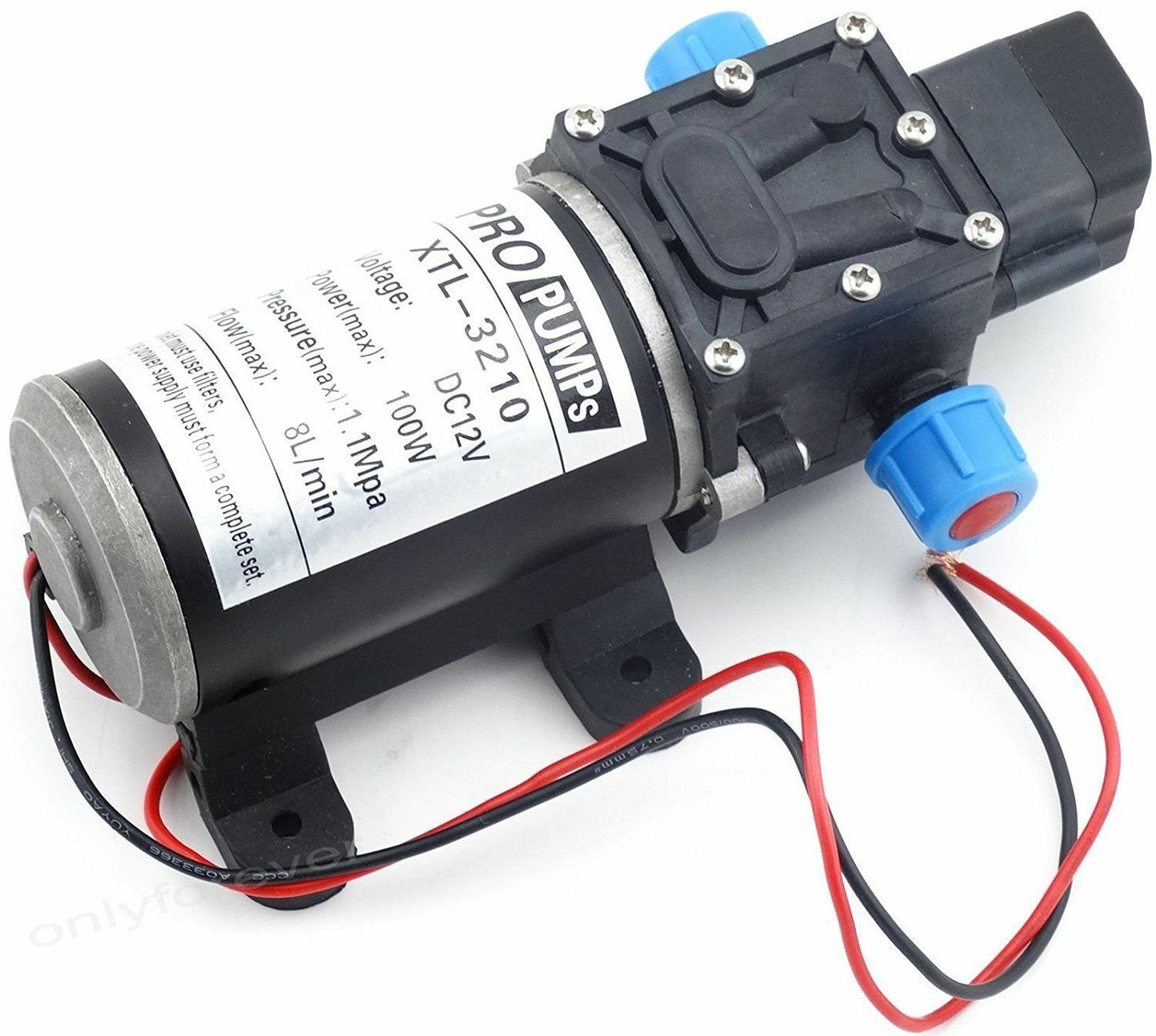 100W 12V 160PSI Pressure Water Pump 8L/Min Self-Priming Caravan Camping Boat AU