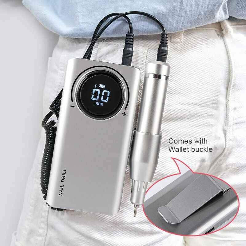 Portable Nail Drill Machine Rechargeable E File Fits Manicure Pedicure
