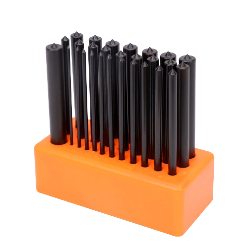 28pc Center Punch Transfer Punch Set Steel Machinist Thread Tool Kit 3/32"-1/2"
