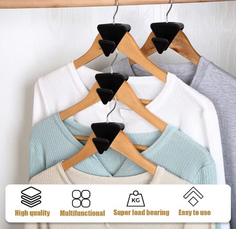 Triangle Clothes Hanger Connector Hooks Triple Closet Space 18PCS