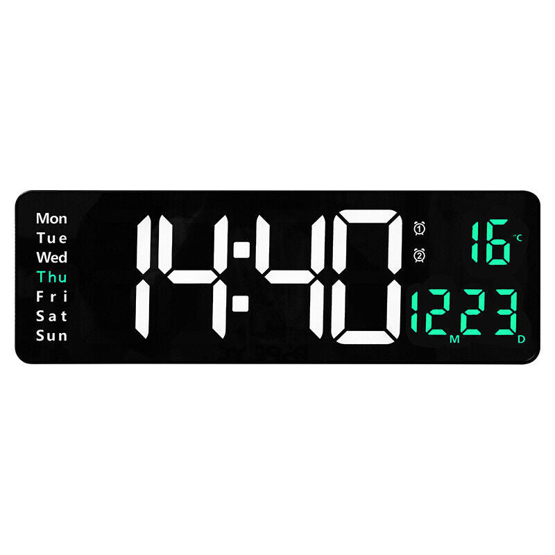 LED Large Big Jumbo Wall Desk Clock Digital Display With Calendar Temperature AU