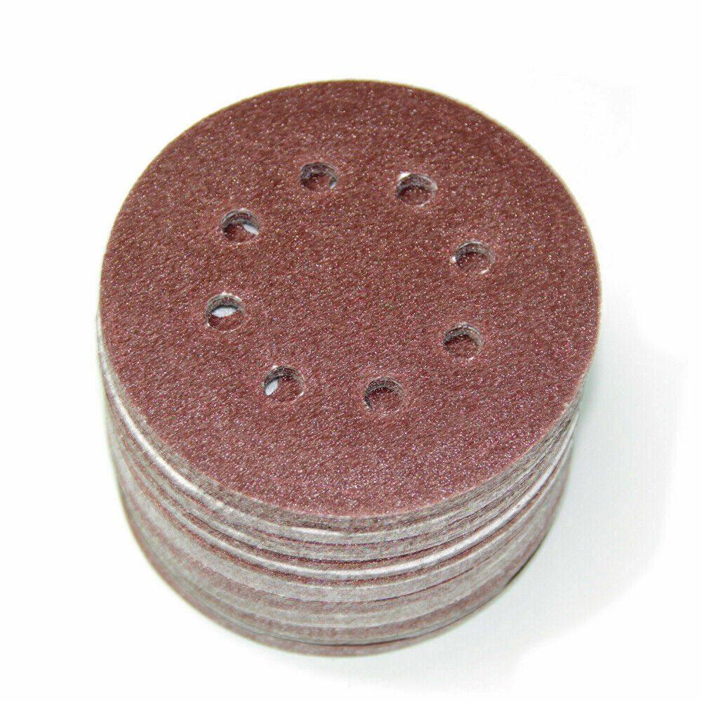 125pcs 125mm 5" Sanding Discs 60 80 100 120 240 Mixed Grit Orbital Sander Pads