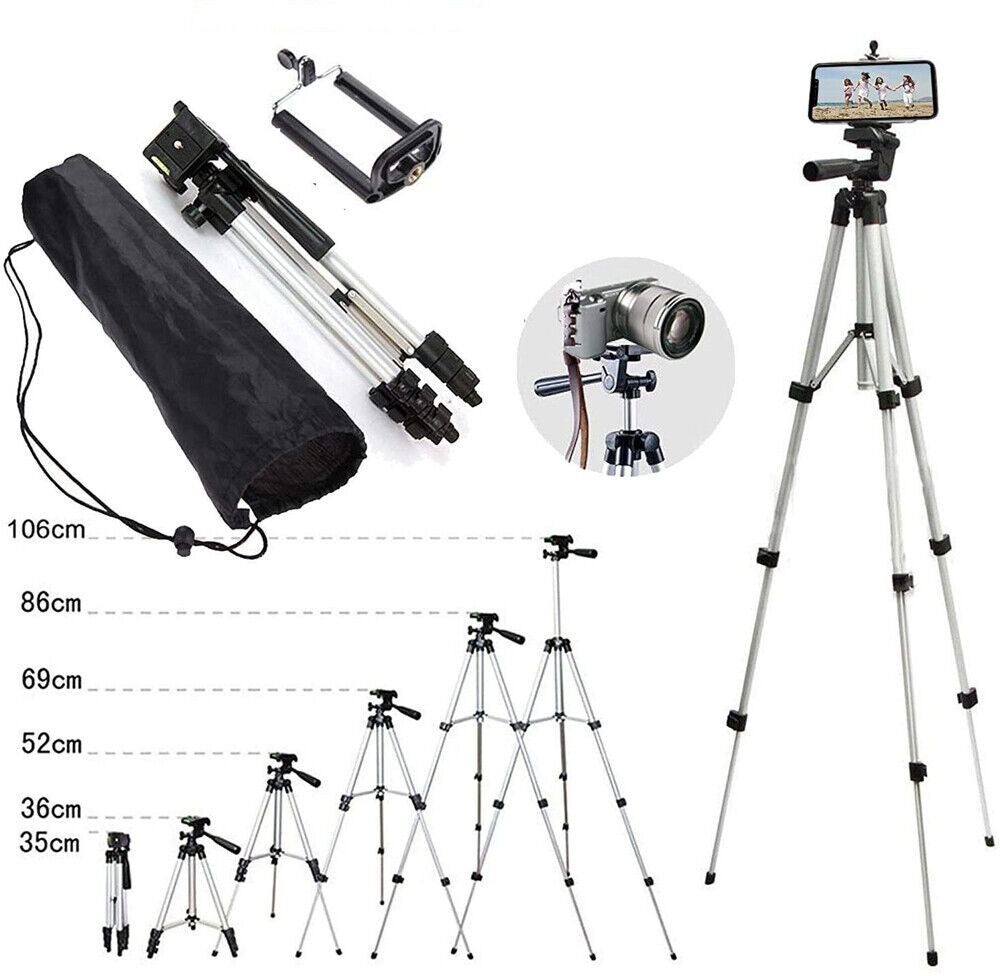 106cm Adjustable Camera Tripod Mount Stand Phone Holder for Samsung Universal AU