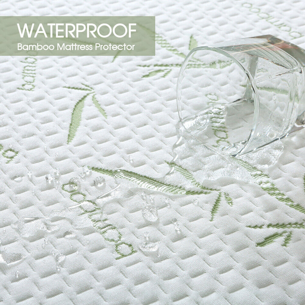 Bamboo Matress Waterproof Mattress Protector Bed Single King Queen Double NEW