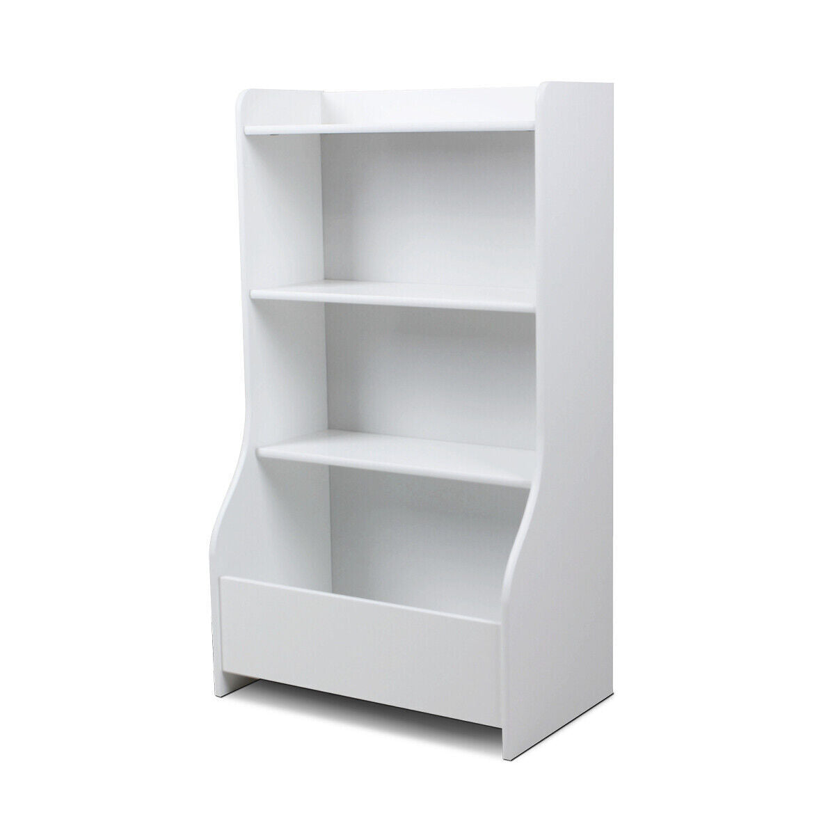 NEW Kids White Bookcase & Storage Spacious Stylish Shelving 88 x 50cm Au