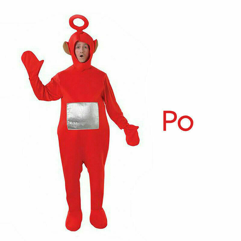 Teletubbies Adult Jumpsuit Dress Up Unisex Party Fancy Outfit Halloween Costume