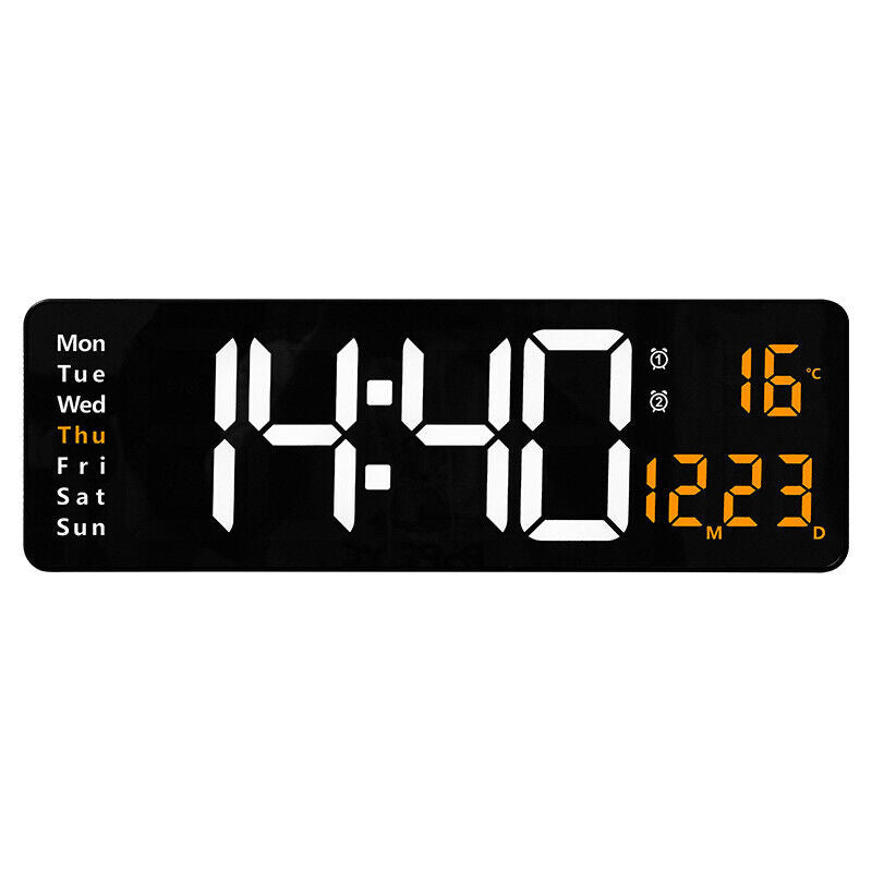 LED Large Big Jumbo Wall Desk Clock Digital Display With Calendar Temperature AU