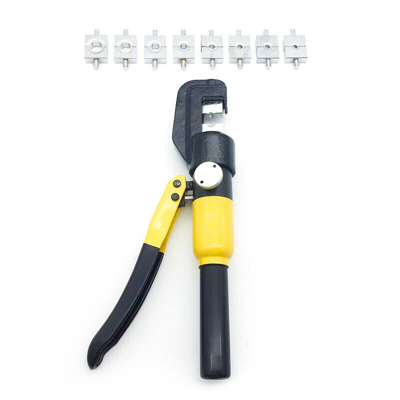 8 Ton Hydraulic Terminal Crimper Cable Wire Force Tool Kit 9 Die 4mm-70mm AU