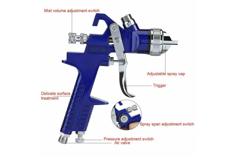 3 in 1 Gravity Feed HVLP Paint Spray Gun