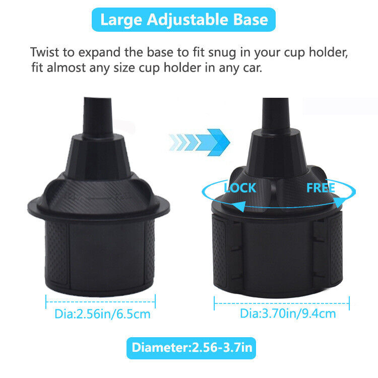 Car Cup Holder Phone Mount 360 Rotating Adjustable Bracket for Mobile Phone GPS