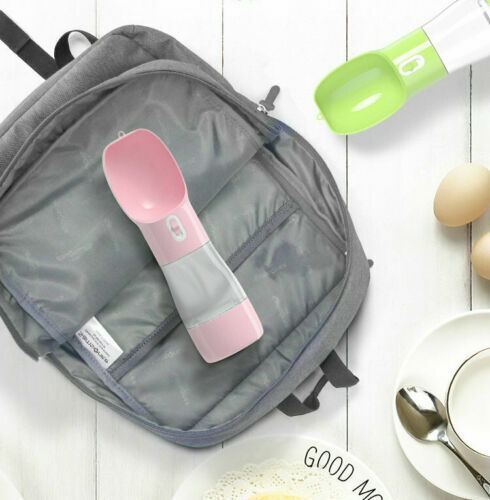 1X 2 IN 1 Portable Water/Food Feeder Bottle Pet Dog Cat Puppy Dispenser Travel