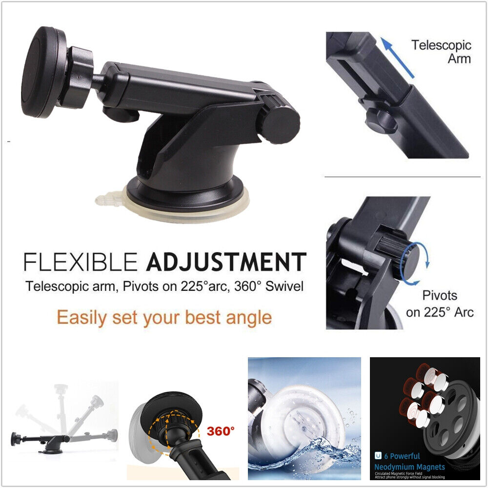 Magnetic Mount Car Windscreen Suction Holder Mobile Phone GPS Telescope Stand AU