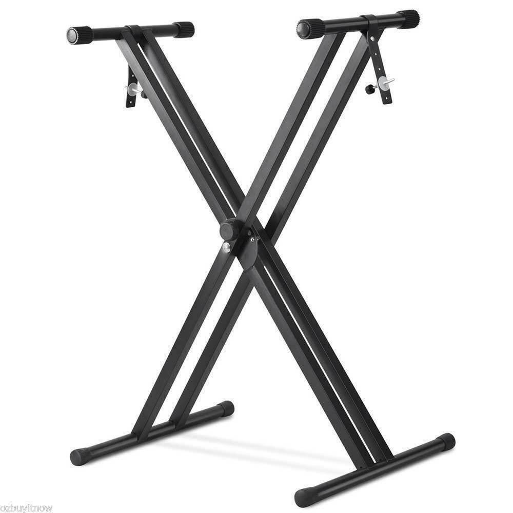 Keyboard Stand Adjustable Double Braced X Type Height Folding Music Piano Holder