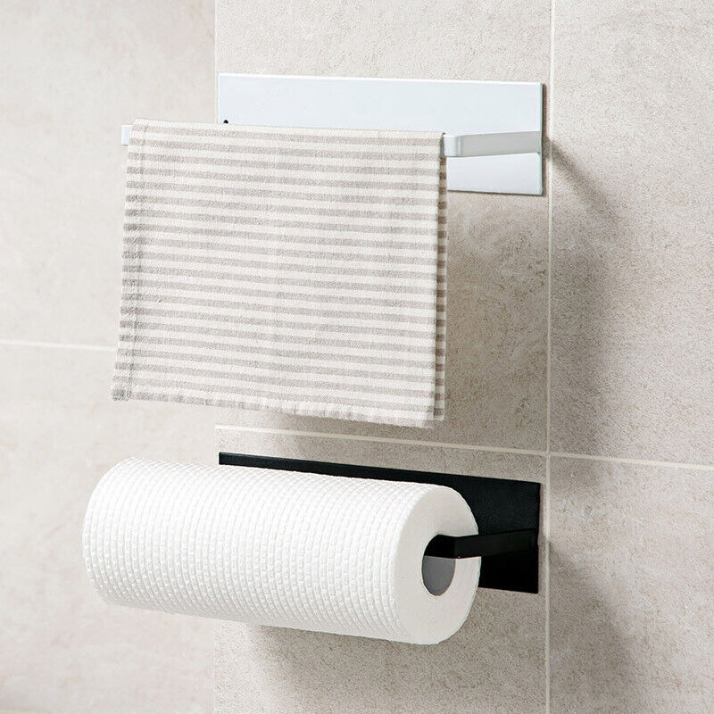 Kitchen Under Cabinet Towel Cup Paper Hanger Rack Organizer Storage Shelf Holder
