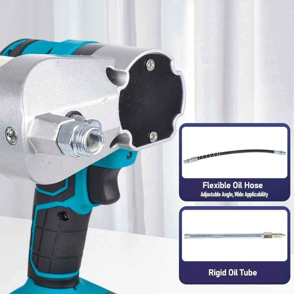 Brushless Electric Caterpillar Grease Gun 600cc Cartridges 12000PSI 18V With 2 Batteries