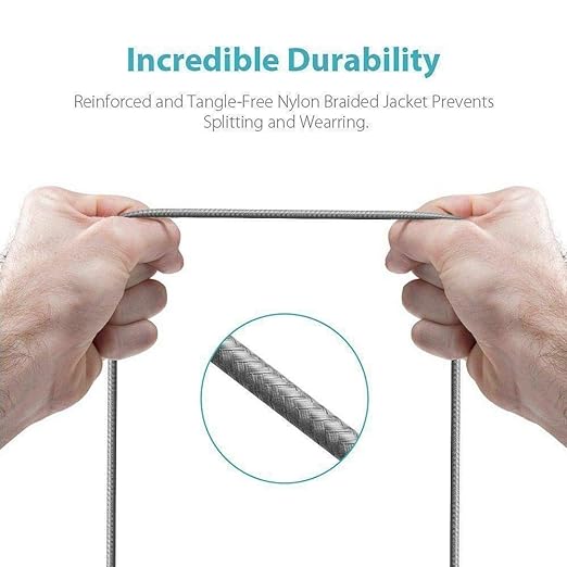 Data Sync 2A Fast Charger USB Cable Nylon Braided for Phone 7+ 6 6S 5 SE XS MAX XR