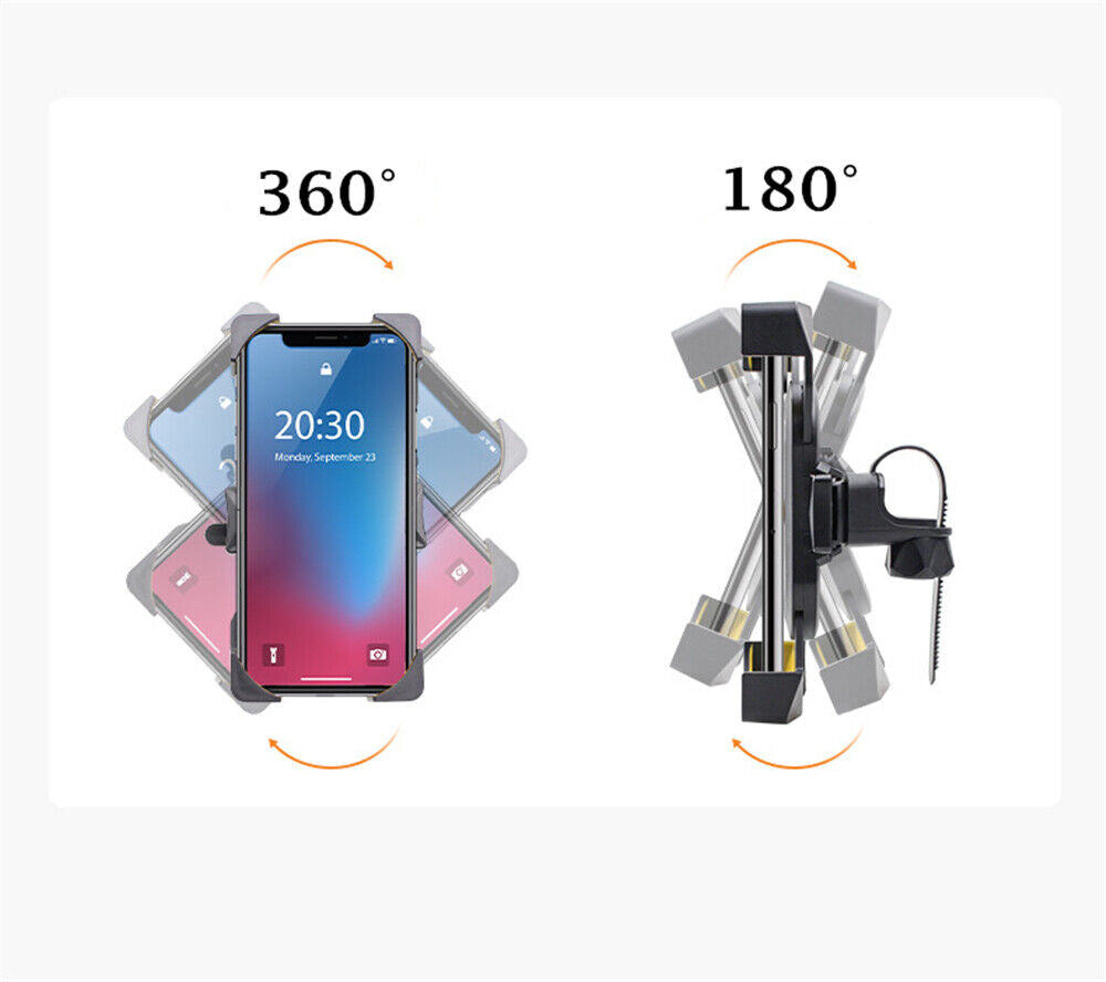 360° Universal Bike Phone Mount GPS Holder MTB Motorcycle handlebar Pram Cradle