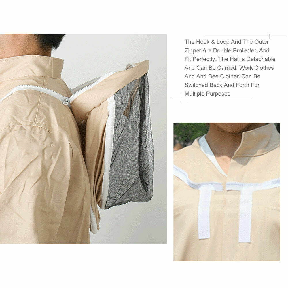Beekeeping Suit Bee Suit Heavy Duty with Leather Ventilated Keeping Gloves