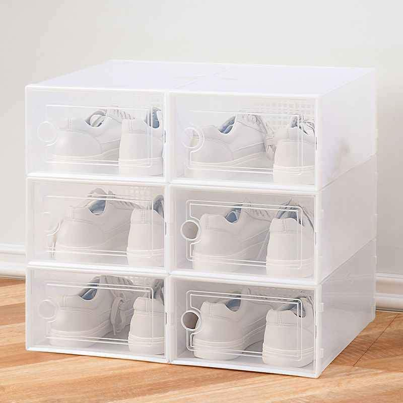 12Pcs Shoe Box Storage Case Organizer Foldable Stackable